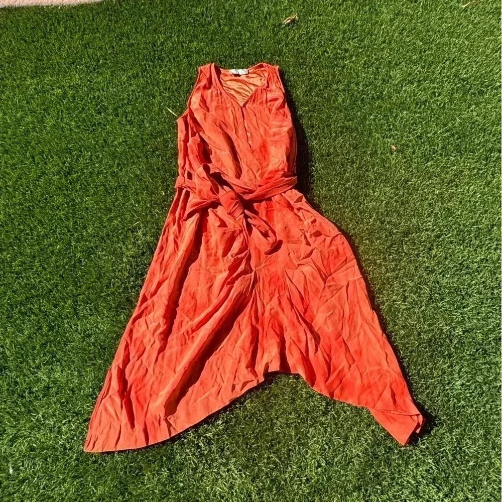 WILLOW Silk Dress Orange Size 6